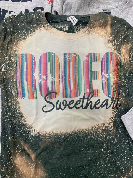 Rodeo Sweetheart Grey Bleached Tee