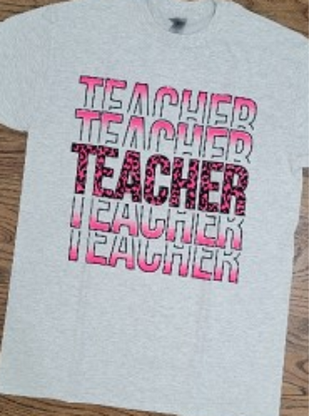 Teacher Pink Leopard