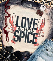 Love At First Spice Bleached Grey Tee